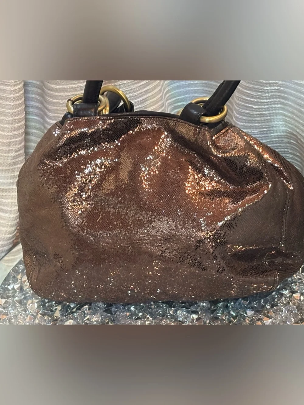✨ RARE FIND! Kooba Mimi Bronze Italian Lambskin Handbag ✨